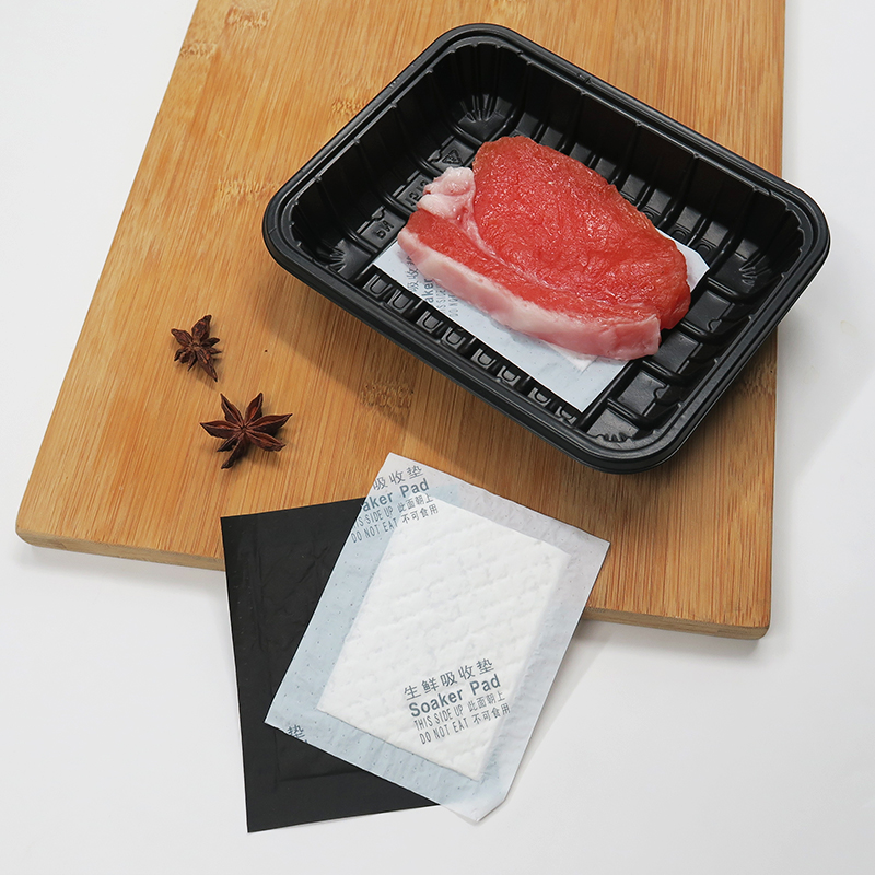 Papier de viande de tampon de plateau d'emballage pour les fruits de mer et la viande 