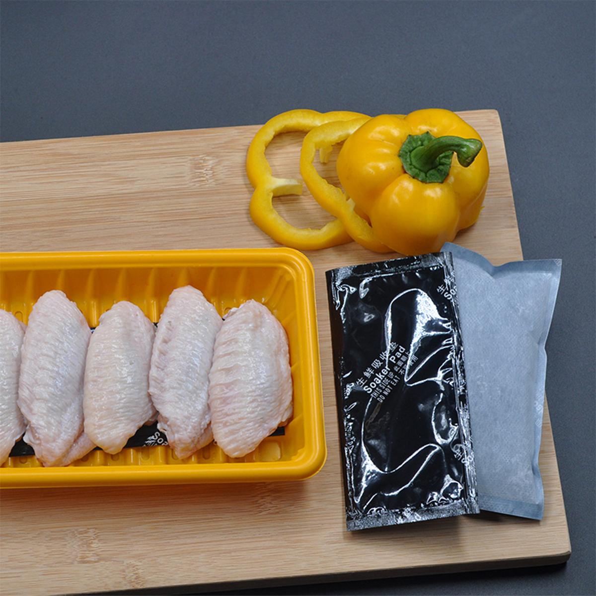 Tampon de trempage de viande avec absorbant pour aliments
