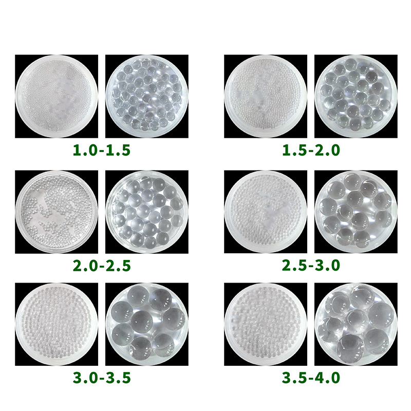 Gel de sol en cristal Balle anti-stress Perles d'eau Jouets fusionnés Balles anti-stress Perles d'eau